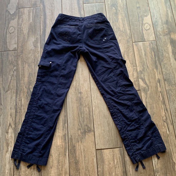 INC Navy Blue Low Rise Y2K Cargo Pants Size 2 - Picture 5 of 5